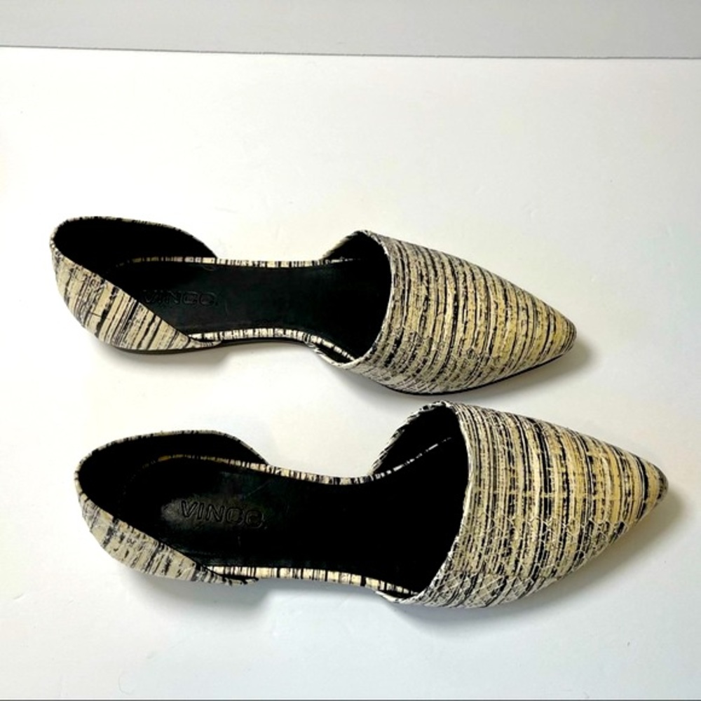 Vince 'Nina' Snake-Print Leather Flats, 7.5 - Picture 4 of 7